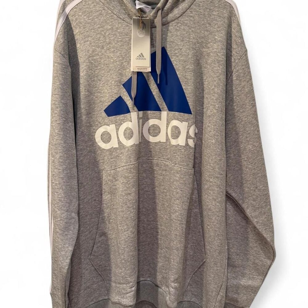 Adidas Men's Grey Hoodie